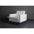 white leather knoll sofa one seat